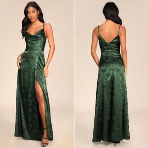 Lulu's Green Maxi Dress